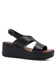 Lasocki Sandały LYRA ARC-3030-11 Czarny. Czarne sandały Lasocki, bez wzorów, ze skóry, bez obcasa, na koturnie, bez zapięcia. Za 179.99 zł.