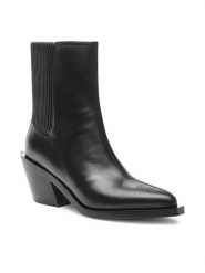 Coach Botki Prestyn Lth Bootie CN136 Czarny. Czarne botki Coach, bez wzorów, ze skóry, bez obcasa, na słupku, bez zapięcia. Za 1,529.00 zł.