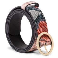ACCCESSORIES 1W2-010-SS20 Różowy. Czerwone paski ACCCESSORIES, bez wzorów, ze skóry ekologicznej. Za 29.99 zł.