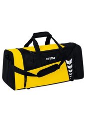 Torba sportowa Erima Six Wings. Czarne torby na ramię Erima, bez wzorów, z materiału, sportowe, na ramię, z nadrukiem, bez dodatków. Za 153.00 zł.