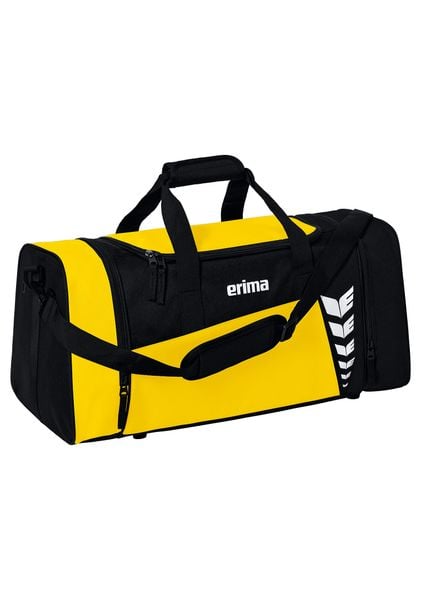 Torba sportowa Erima Six Wings. Czarne torby na ramię Erima, bez wzorów, z materiału, sportowe, na ramię, z nadrukiem, bez dodatków. Za 83.99 zł.