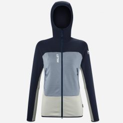 Bluza turystyczna damska Millet Fusion Grid Hoodie active fit Polartec PowerGrid. Białe bluzy Millet, m, bez wzorów, z tkaniny, z kapturem. Za 769.00 zł.