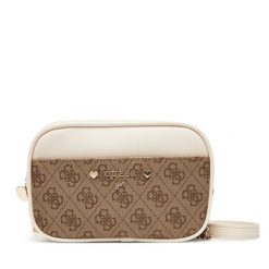 Torebka Guess. Brązowe listonoszki Guess, z aplikacjami, bez dodatków. Za 289.99 zł.