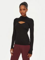 ARTIGLI Sweter ACMA000070 Czarny Slim Fit. Czarne swetry Artigli, s, bez wzorów, z wiskozy, bez ramiączek. Za 169.99 zł.