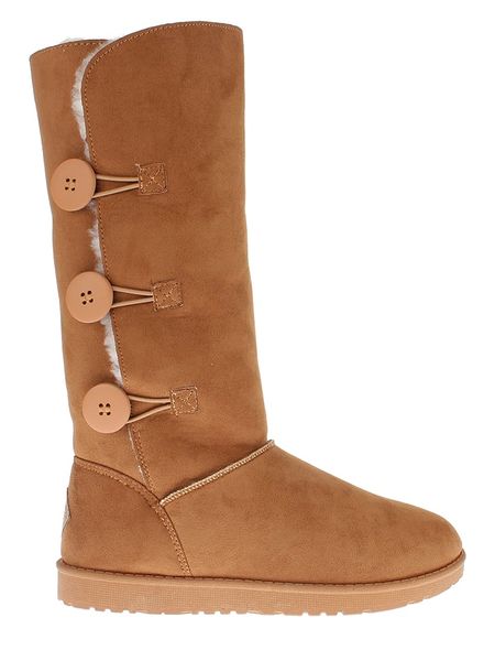 Blackfield Kozaki zimowe "Flocon" w kolorze jasnobrązowym rozmiar: 37. Brązowe kozaki Blackfield, na zimę, z materiału, bez obcasa, bez zapięcia. Za 147.91 zł.