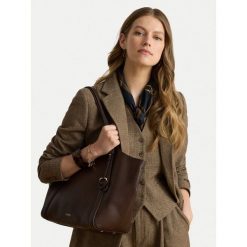 Torebka LAUREN RALPH LAUREN. Brązowe shopper Lauren Ralph Lauren, bez wzorów, bez dodatków. Za 2,199.00 zł.