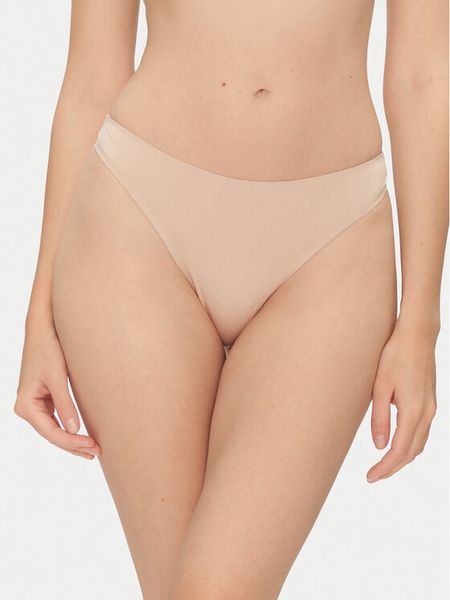 Ysabel Mora Stringi 19672 Beżowy. Brązowe stringi YSABEL MORA, bez wzorów, z syntetyku. Za 29.99 zł.