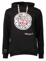 Zwillingsherz Bluza "Kelly" w kolorze czarnym rozmiar: L/XL. Czarne bluzy Zwillingsherz, l, bez wzorów, z bawełny, z kapturem. Za 242.19 zł.