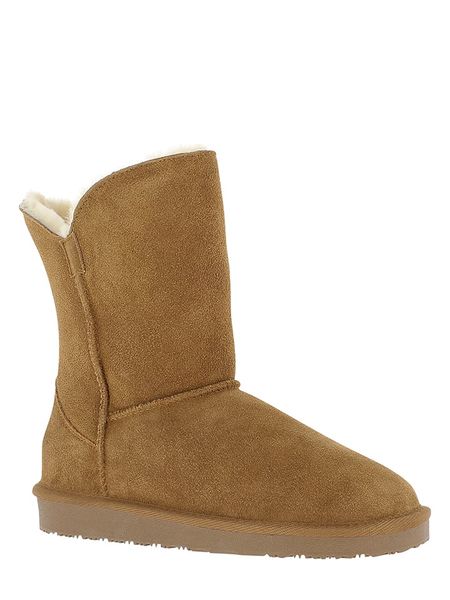 Gooce Skórzane kozaki zimowe "Breezy" w kolorze jasnobrązowym rozmiar: 39. Brązowe kozaki Gooce, na zimę, ze skóry, bez obcasa, bez zapięcia. Za 217.99 zł.