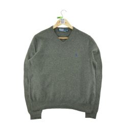 Szary sweter z wełny dla kobiet. Szare golfy RALPH LAUREN, bez wzorów, z wełny, bez ramiączek. Za 212.96 zł.