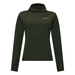 Damska bluza dresowa Salewa Puez Sun. Zielone bluzy Salewa, na lato, l, bez wzorów, z dresówki, bez kaptura. Za 321.99 zł.