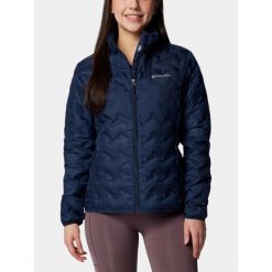 Kurtka Puchowa Damska Columbia Delta Ridge II. Niebieskie kurtki sportowe Columbia, na jesień, s, bez wzorów, z puchu, bez kaptura, trekkingowe, omni-heat (columbia). Za 749.00 zł.