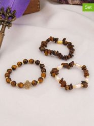 L'Atelier de Gaia Bransoletki (3 szt.) rozmiar: onesize. Brązowe bransoletki L'Atelier de Gaia, z perłą, z mosiądzu. Za 42.95 zł.