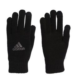 Rękawiczki Essentials. Czarne rękawiczki Adidas, bez wzorów, eleganckie. W wyprzedaży za 59.95 zł.