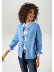 Aniston Kardigan w kolorze błękitnym rozmiar: 38. Niebieskie kardigany Aniston, bez wzorów. Za 52.17 zł.