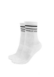 Skarpetki z okrągłym dekoltem 2-Pack - Biały - EU 35-38. Białe skarpety GORILLA WEAR, bez wzorów, z bawełny. Za 120.00 zł.