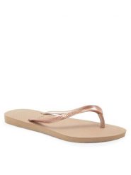 Havaianas Japonki 4000030.3581 Złoty. Żółte klapki Havaianas, bez wzorów, z syntetyku, bez obcasa. Za 79.99 zł.