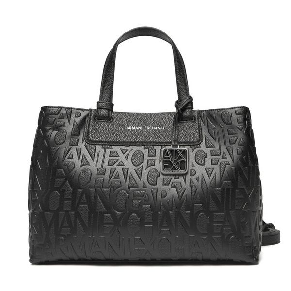 Torebka Armani Exchange. Czarne torebki klasyczne Armani Exchange, bez wzorów, bez dodatków. Za 679.99 zł.