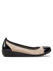 Caprice Baleriny 9-22103-42 Beżowy. Brązowe baleriny Caprice, bez wzorów, ze skóry, bez obcasa. Za 195.99 zł.