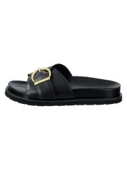 GANT Footwear Skórzane klapki "Mardale" w kolorze czarnym rozmiar: 37. Czarne klapki GANT Footwear, bez wzorów, z otwartym noskiem, bez obcasa. Za 270.45 zł.