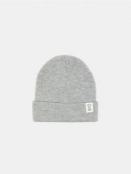 Czapka beanie - szary. Szare czapki Sinsay, bez wzorów. Za 9.99 zł.