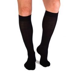 Długie skarpety uciskowe 3/4 z wełny merynosów, czarne. Czarne skarpety OEM, bez wzorów, z wełny. W wyprzedaży za 92.48 zł.