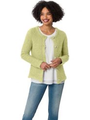 Heine Kardigan w kolorze zielonym rozmiar: 44. Zielone kardigany Heine, bez wzorów. Za 78.99 zł.