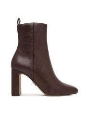 Steve Madden Botki Adelisa SM11002626 Brązowy. Brązowe botki Steve Madden, bez wzorów, ze skóry, bez obcasa, na słupku, bez zapięcia. Za 639.99 zł.