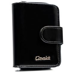 Portfel czarny 4U Cavaldi N116-APU-BL. Czarne portfele 4U Cavaldi, bez wzorów, ze skóry. Za 31.99 zł.