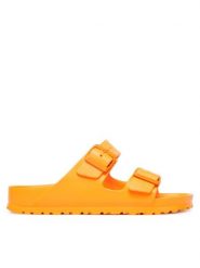 Birkenstock Klapki Arizona 1015470 Pomarańczowy. Brązowe klapki Birkenstock, bez wzorów, z syntetyku, bez obcasa. Za 249.99 zł.