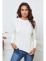 So Cachemire Sweter "Kirem" w kolorze kremowym rozmiar: M. Brązowe swetry So Cachemire, m, bez wzorów, z kaszmiru, bez ramiączek. Za 240.43 zł.