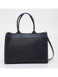 Victor & Hugo Paris Skórzana torebka "Nina" w kolorze granatowym - 37 x 27 x 12 cm rozmiar: onesize. Niebieskie torby na ramię Victor & Hugo Paris, bez wzorów, z materiału, na ramię, bez dodatków. Za 399.95 zł.