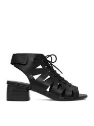 Remonte Sandały CEO-R8776-00 Czarny. Czarne sandały Remonte, bez wzorów, ze skóry, bez obcasa, na słupku, bez zapięcia. Za 389.99 zł.