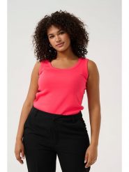 KAFFE curve Top w kolorze różowym rozmiar: XL. Różowe topy KAFFE curve, xl, bez wzorów, bez kołnierzyka, bez ramiączek. Za 90.95 zł.