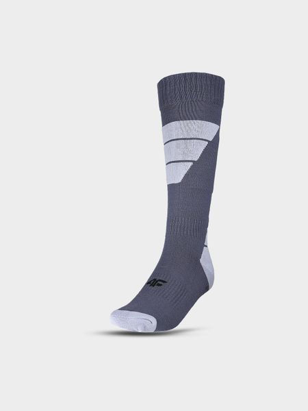 4F Skarpety narciarskie damskie - granatowe 35-38. Niebieskie skarpety 4f, bez wzorów, z bawełny. W wyprzedaży za 19.99 zł.