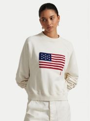 Polo Ralph Lauren Bluza 211965098001 Biały Relaxed Fit. Białe bluzy Polo Ralph Lauren, xxs, bez wzorów, z bawełny, bez kaptura. Za 749.99 zł.