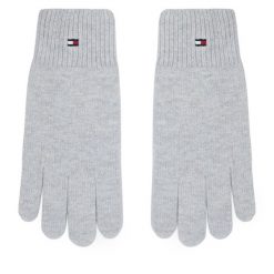 Rękawiczki Damskie Tommy Hilfiger. Szare rękawiczki TOMMY HILFIGER, bez wzorów, z dzianiny. Za 169.99 zł.