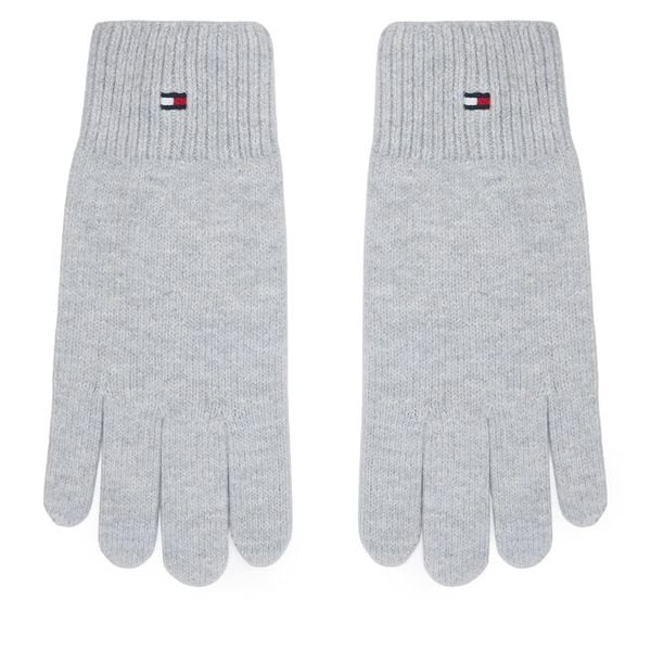 Rękawiczki Damskie Tommy Hilfiger. Szare rękawiczki TOMMY HILFIGER, bez wzorów, z dzianiny. Za 169.99 zł.