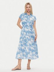Iconique Sukienka letnia Kate IC24-055 Niebieski Regular Fit. Niebieskie sukienki Iconique, na lato, l, bez wzorów, z bawełny, bez kołnierzyka, bez ramiączek. Za 259.99 zł.