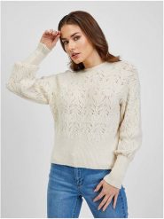 Orsay Sweter w kolorze kremowym rozmiar: M. Brązowe swetry Orsay, m, bez wzorów, bez ramiączek. Za 75.16 zł.