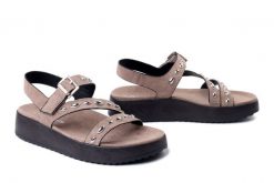 TAMARIS 1-28421-46 341 taupe, sandały damskie. Brązowe sandały Tamaris, bez wzorów, z tkaniny, bez obcasa, bez zapięcia. Za 254.92 zł.