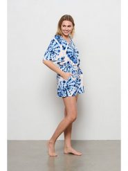 &Co Woman Koszulka "Lindsey" w kolorze niebiesko-białym rozmiar: S. Białe bluzki &Co Woman, s, bez wzorów, bez kołnierzyka, bez ramiączek. Za 73.76 zł.