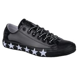 Buty Kobieta Converse Miley Cyrus Chuck Taylor All Star czarny. Białe trampki Converse, bez wzorów, bez zapięcia. Za 331.99 zł.