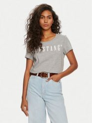 Mustang T-Shirt Alma 1013933 Szary Regular Fit. Szare t-shirty Mustang, l, bez wzorów, z bawełny, bez kołnierzyka, bez ramiączek. Za 79.99 zł.