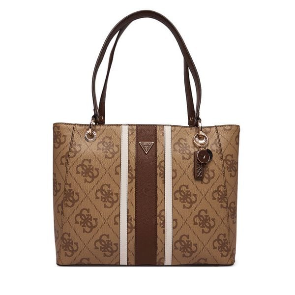 Torebka Guess. Brązowe shopper Guess, z aplikacjami, bez dodatków. Za 418.99 zł.