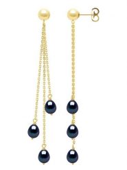 Pearl Addict Złote kolczyki-wkrętki z perłami rozmiar: onesize. Żółte kolczyki Pearl Addict, z perłą, złote. Za 272.31 zł.