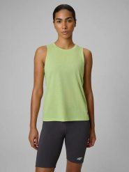 4F Top sportowy w kolorze żółtym rozmiar: L. Żółte koszulki sportowe 4f, bez wzorów, z materiału, bez ramiączek, outdoorowe. Za 87.81 zł.