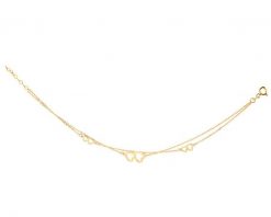 Złota bransoletka, ankier - serca. Żółte bransoletki Apart, złote. Za 739.00 zł.