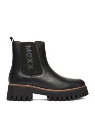 MEXX Sztyblety CEO-MX/031C-WI23 Czarny. Czarne botki Mexx, bez wzorów, ze skóry, bez obcasa, na płaskiej podeszwie, bez zapięcia. Za 369.99 zł.