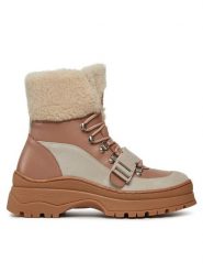 Ted Baker Trzewiki Mayyzi 258003 Brązowy. Brązowe botki Ted Baker, bez wzorów, ze skóry, bez obcasa, na płaskiej podeszwie, bez zapięcia. Za 559.99 zł.